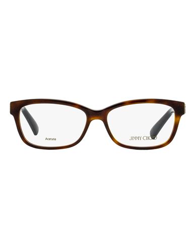 Jimmy Choo Rectangular Jc110 Eyeglasses Woman Eyeglass Frame Black Size 53 Acetate, Metal