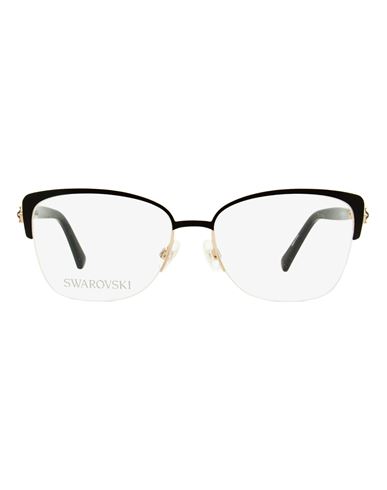 Swarovski 5444 Butterfly-frame Semi-rimless Glasses In Black