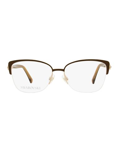 Swarovski 5444 Butterfly-frame Semi-rimless Glasses In Brown