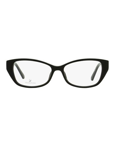 Swarovski Rectangular Sk5391 Eyeglasses Woman Eyeglass Frame Black Size 53 Acetate