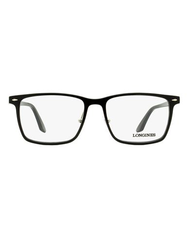 Longines Rectangular Lg5027d Eyeglasses Man Eyeglass Frame Black Size 56 Acetate