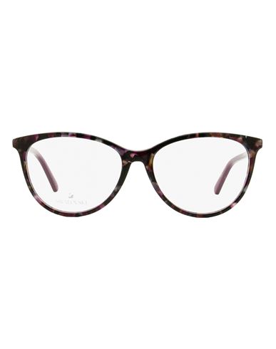 Swarovski Oval Sk5396 Eyeglasses Woman Eyeglass Frame Brown Size 52 Acetate, Metal