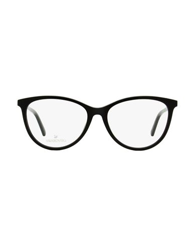 Swarovski Oval Sk5396 Eyeglasses Woman Eyeglass Frame Black Size 52 Acetate, Metal