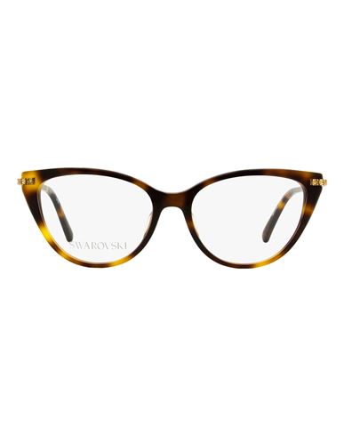 Swarovski 5425 Cat-eye Frame Crystal Glasses In Brown