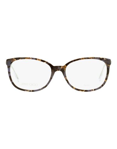 Jimmy Choo Oval Jc302 Eyeglasses Woman Eyeglass Frame Brown Size 53 Acetate, Metal