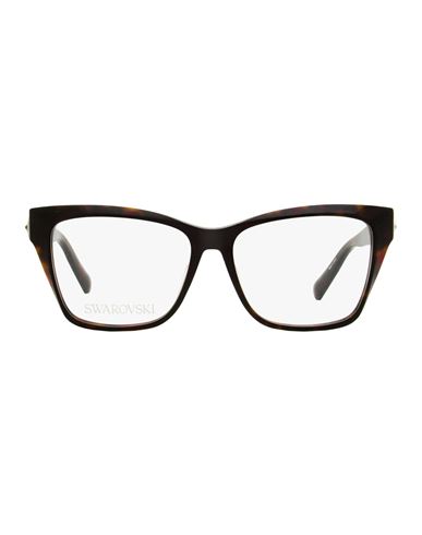 Swarovski Square Sk5468 Eyeglasses Woman Eyeglass Frame Brown Size 53 Acetate