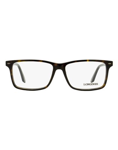Longines Rectangular Lg5032 Eyeglasses Man Eyeglass Frame Brown Size 57 Acetate