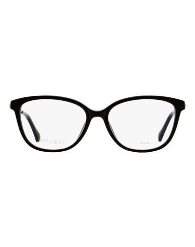 Jimmy Choo Rectangular Jc325f Eyeglasses Woman Eyeglass Frame Black Size 53 Acetate
