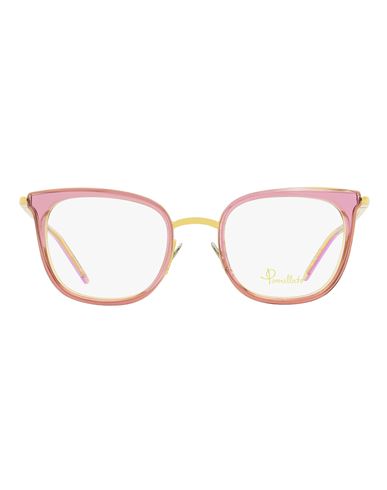 Shop Pomellato Square Pm0065o Eyeglasses Woman Eyeglass Frame Gold Size 50 Metal, Acetate