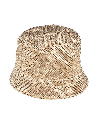 Prada Woman Hat Gold Size L Viscose, Silk