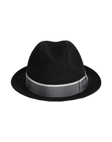 Borsalino Hat Black Size 7 ⅜ Wool