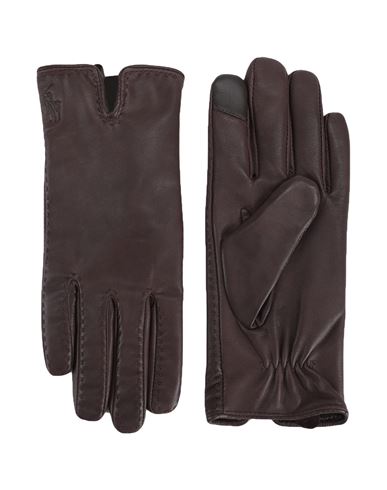 Polo Ralph Lauren Logo-debossed Leather Gloves In Brown
