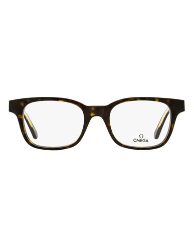 Omega Rectangular Om5004h Eyeglasses Man Eyeglass Frame Brown Size 52 Acetate