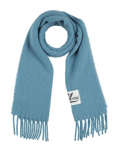 Marni Woman Scarf Light Blue Size - Alpaca Wool, Polyamide In Blue