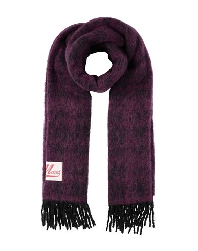 Shop Marni Man Scarf Deep Purple Size - Mohair Wool, Alpaca Wool, Virgin Wool, Polyamide