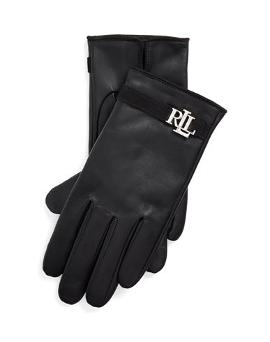 Lauren Ralph Lauren Woman Gloves Black Size L Sheepskin
