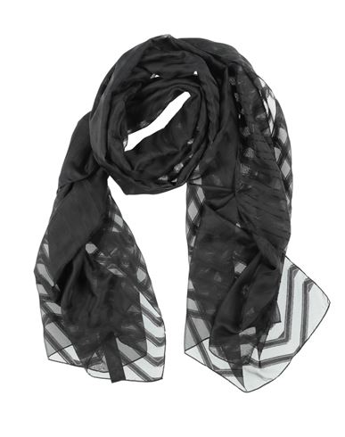 Emporio Armani Woman Scarf Black Size - Polyester, Acetate