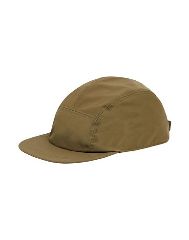 8 By Yoox Skater Cap W/ Flat Visor Man Hat Military Green Size Onesize Polyester, Polyurethane