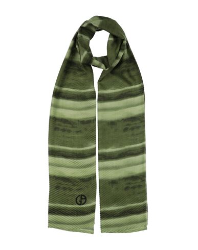 Giorgio Armani Man Scarf Military Green Size - Modal, Silk