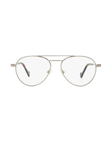 Moncler Ml5023 Eyeglasses Woman Eyeglass Frame Silver Size 54 Metal, Acetate In Brown
