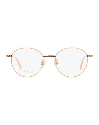 Swarovski Oval Sk5424-h Eyeglasses Woman Eyeglass Frame Gold Size 51 Metal, Acetate