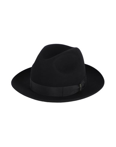 Borsalino Man Hat Black Size 8 Wool