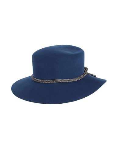 Borsalino Woman Hat Blue Size Xl Wool