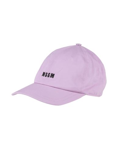 Shop Msgm Man Hat Lilac Size Onesize Cotton In Purple