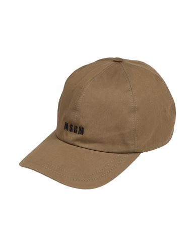 Msgm Man Hat Military Green Size Onesize Cotton
