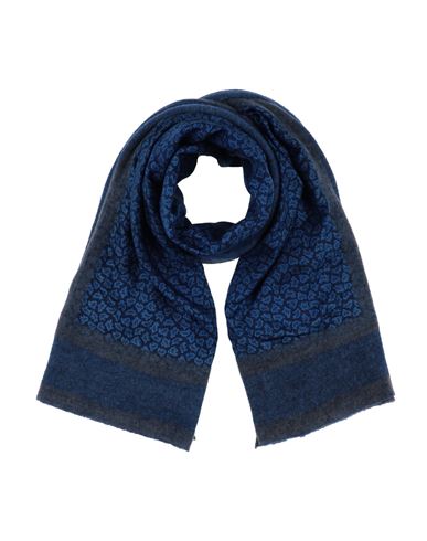Giorgio Armani Man Scarf Bright Blue Size - Wool, Cashmere, Silk