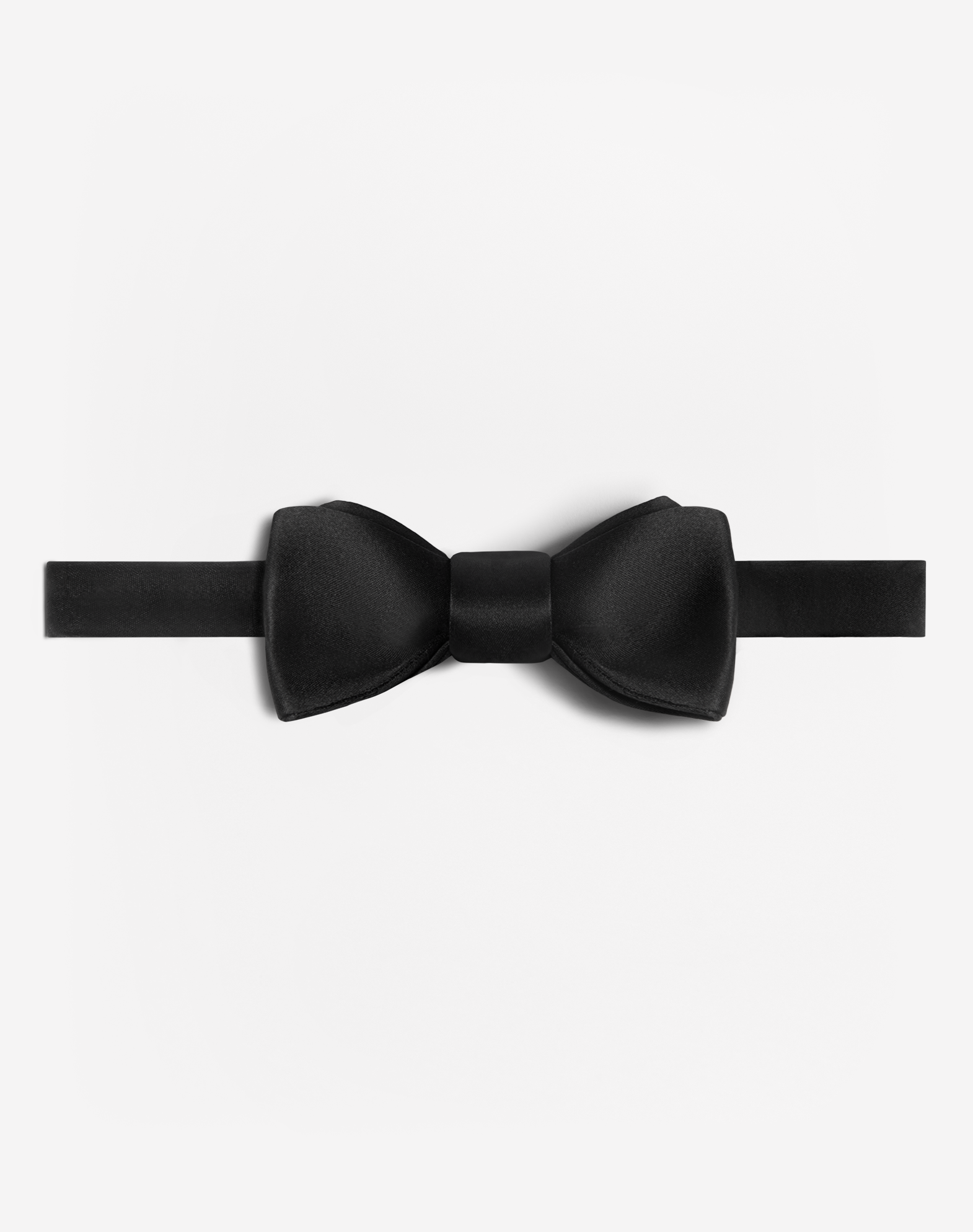Dunhill Silk Faille Pointed Butterfly Self Bow-tie In Black