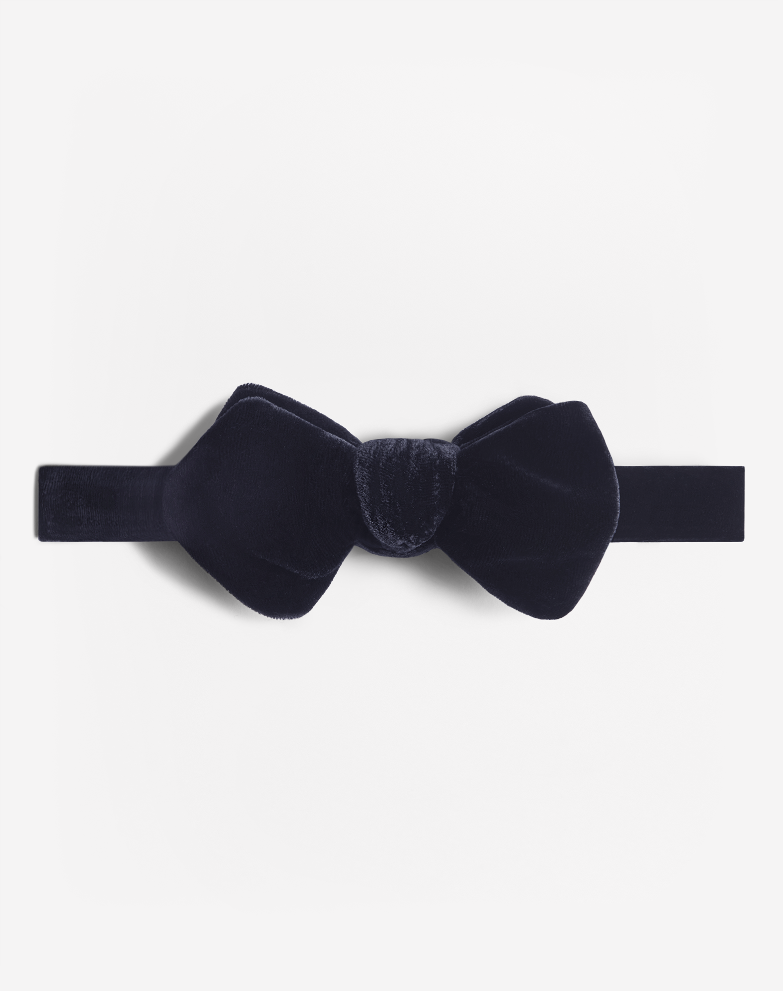 Shop Dunhill Velvet Point Butterfly Self Bow-tie In Black