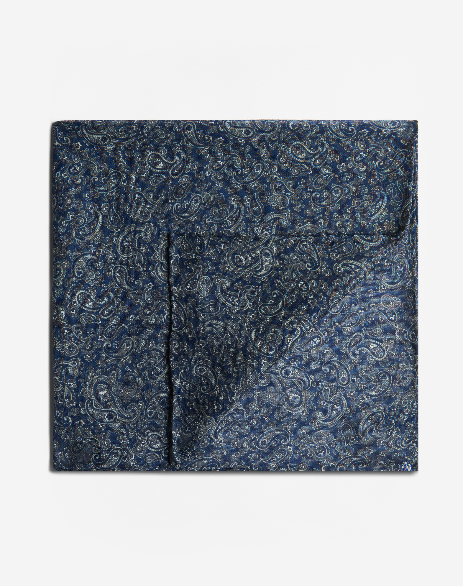 Dunhill Wool Silk Paisley Printed Neckerchief In Black