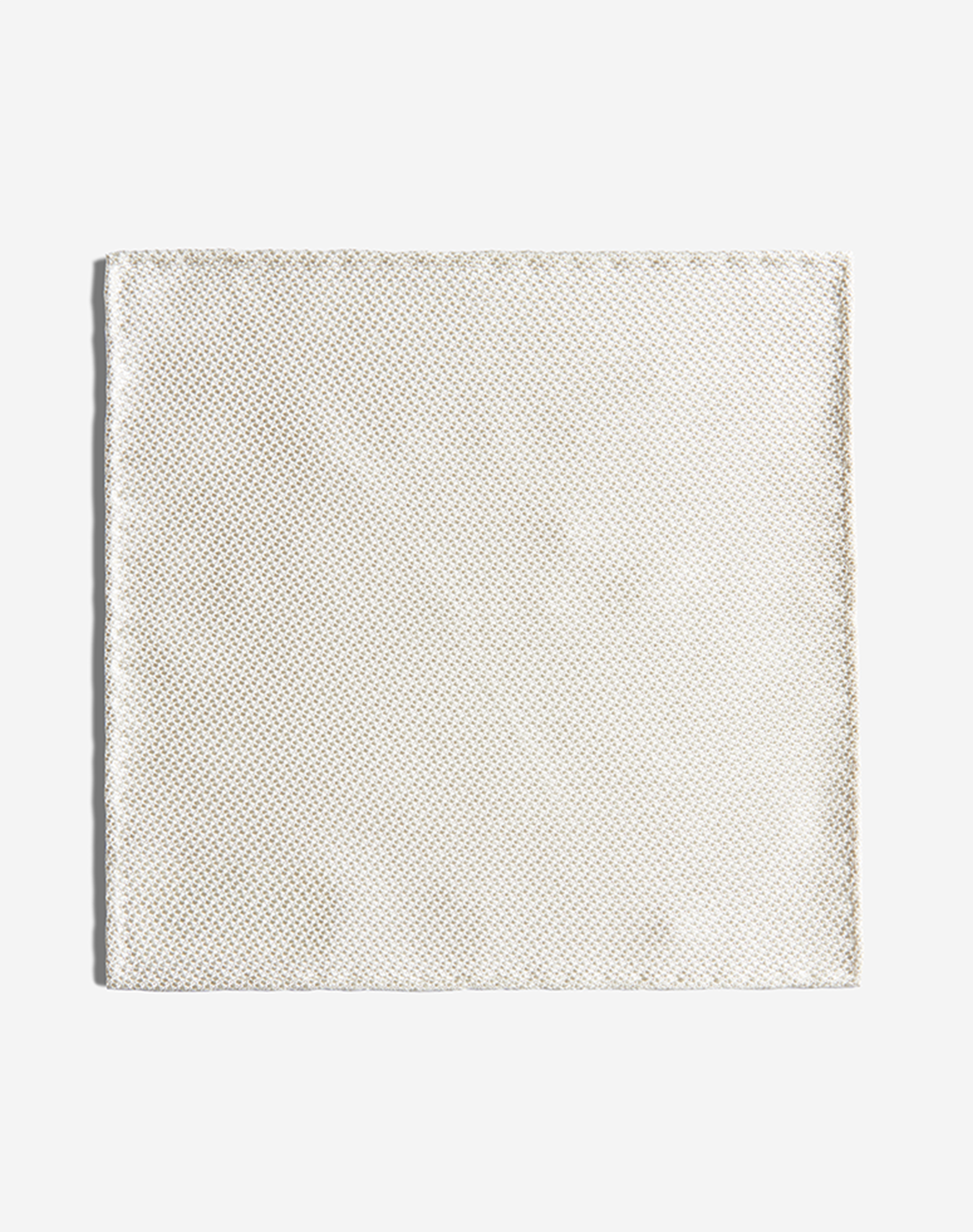 Dunhill Silk Micro Texture Woven Pocket Square In White