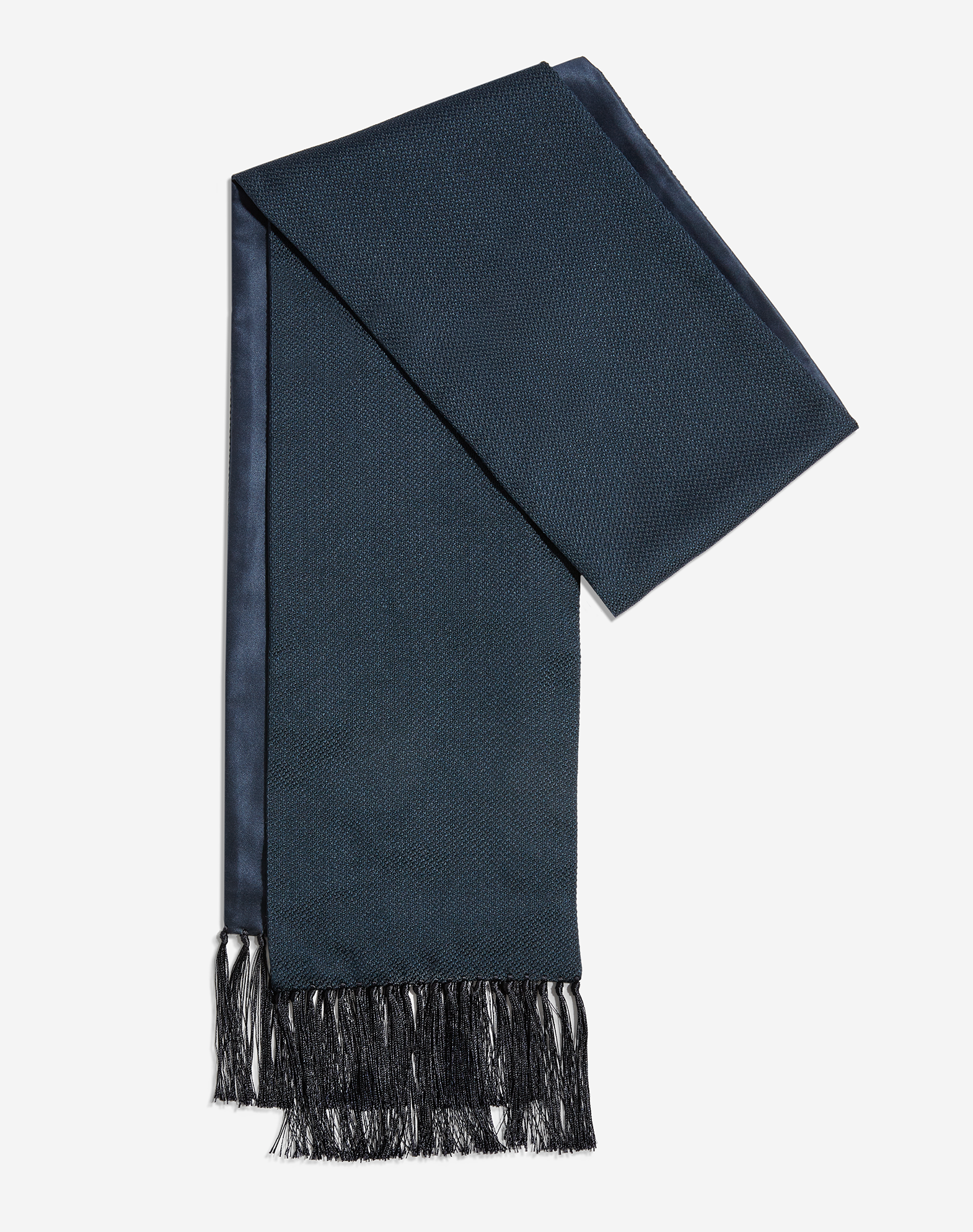 Dunhill Silk Micro Texture Evening Scarf In Black