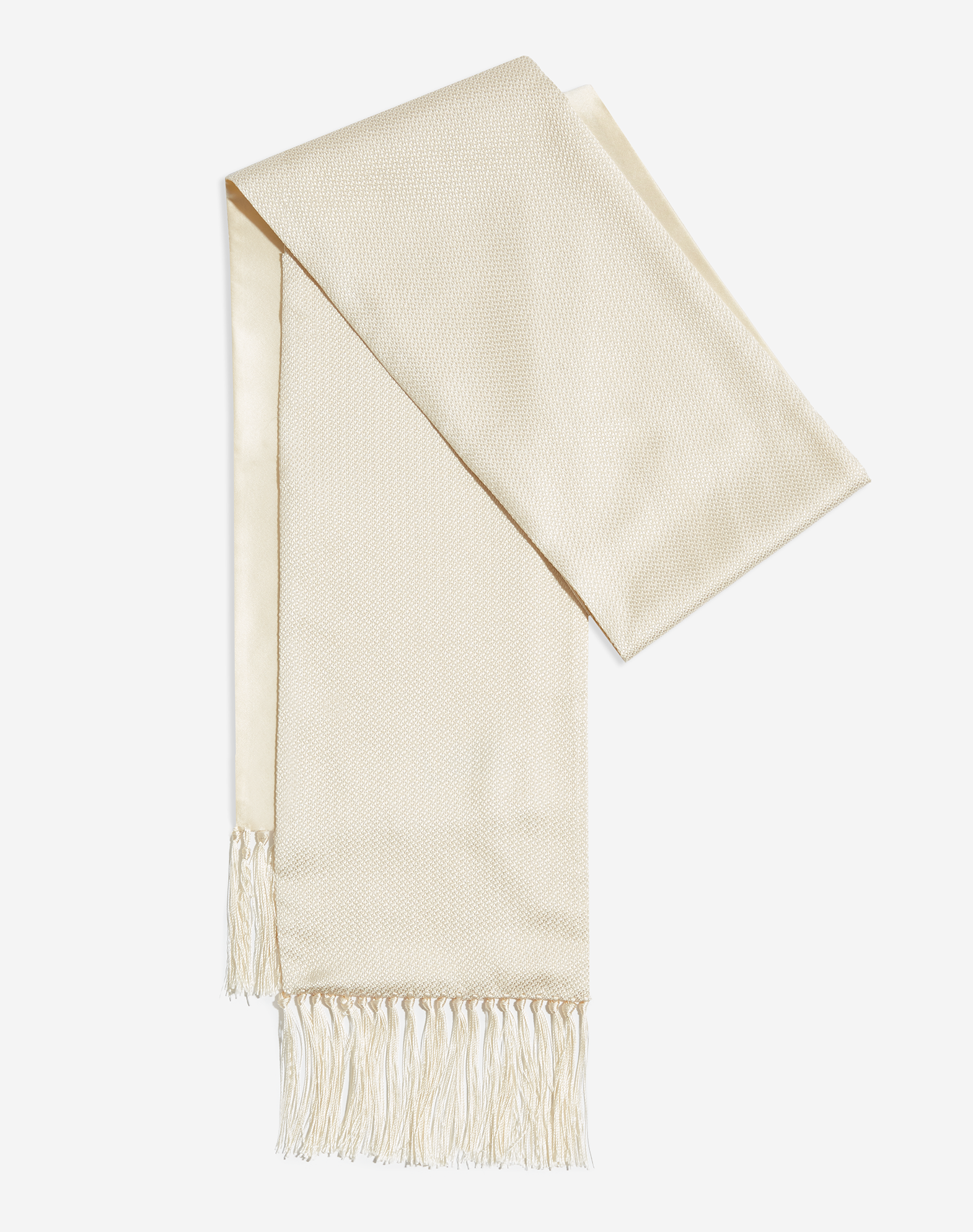 Dunhill Silk Micro Texture Evening Scarf In White