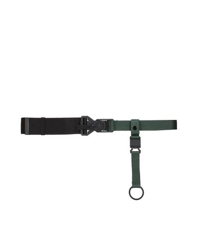 Shop Stone Island Belt Black Polyamide, Polyester, Leather In Noir