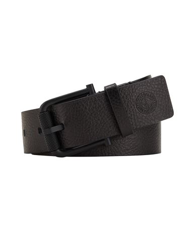 Stone Island Ceinture Noir Vachette In Noir