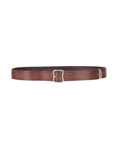 Shop Dsquared2 Man Belt Dark Brown Size 39.5 Soft Leather
