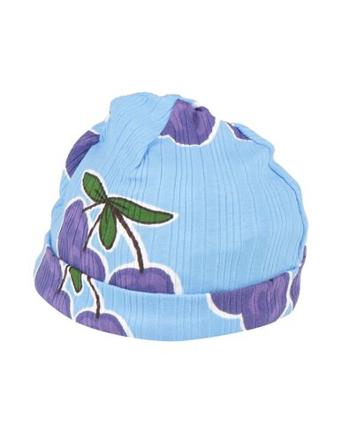 Mini Rodini Babies'  Newborn Hat Sky Blue Size 14.2 Organic Cotton, Elastane