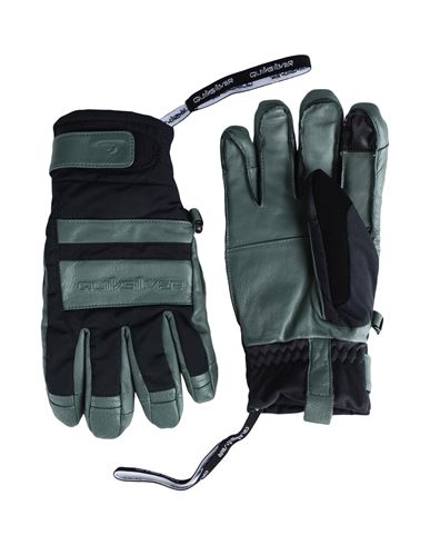 Quiksilver Qs Guanto Snow Squad Glove Man Gloves Military Green Size S Goat Skin, Polyester