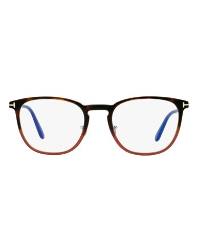 Tom Ford Blue Block Tf5700b Eyeglasses Man Eyeglass Frame Burgundy Size 54 Acetate In Red