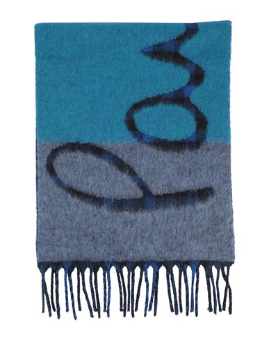 Shop Paul Smith Woman Scarf Blue Size - Wool, Acrylic, Polyester, Polyamide