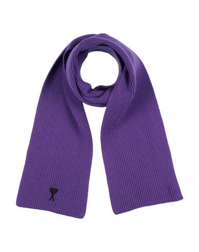 Ami Alexandre Mattiussi Woman Scarf Purple Size - Virgin Wool