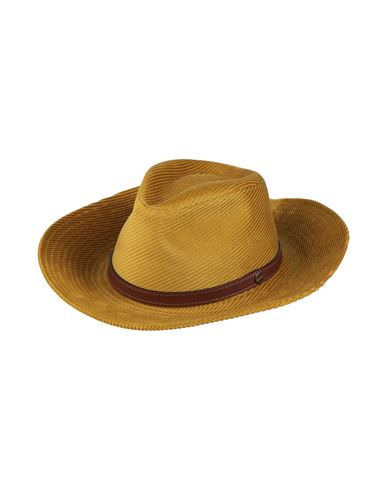 Borsalino Woman Hat Mustard Size 6 ⅞ Cotton, Cashmere In Yellow
