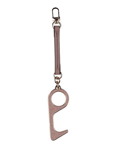 Michael Michael Kors Woman Key Ring Blush Size - Metal, Textile Fibers In Pink
