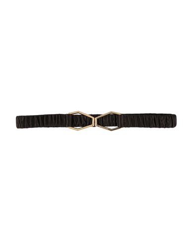 Just Cavalli Woman Belt Black Size 28 Viscose, Silk, Zinc, Aluminum, Copper
