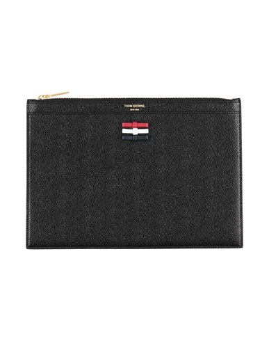 Thom Browne Woman Pouch Black Size - Soft Leather