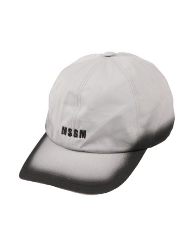 Msgm Man Hat Light Grey Size Onesize Cotton