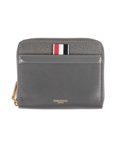 Thom Browne Woman Wallet Grey Size - Soft Leather In Gray